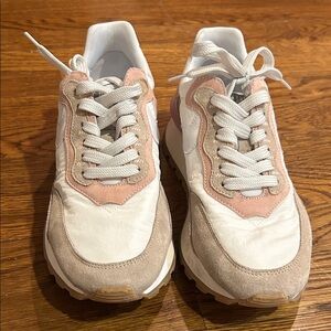 Voile Blanche Women's Sneakers in Pink, White, and Tan